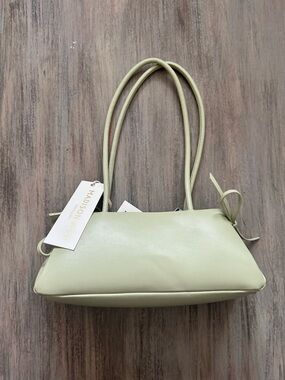 Madison West Pale Green Shoulder Bag with Double Straps